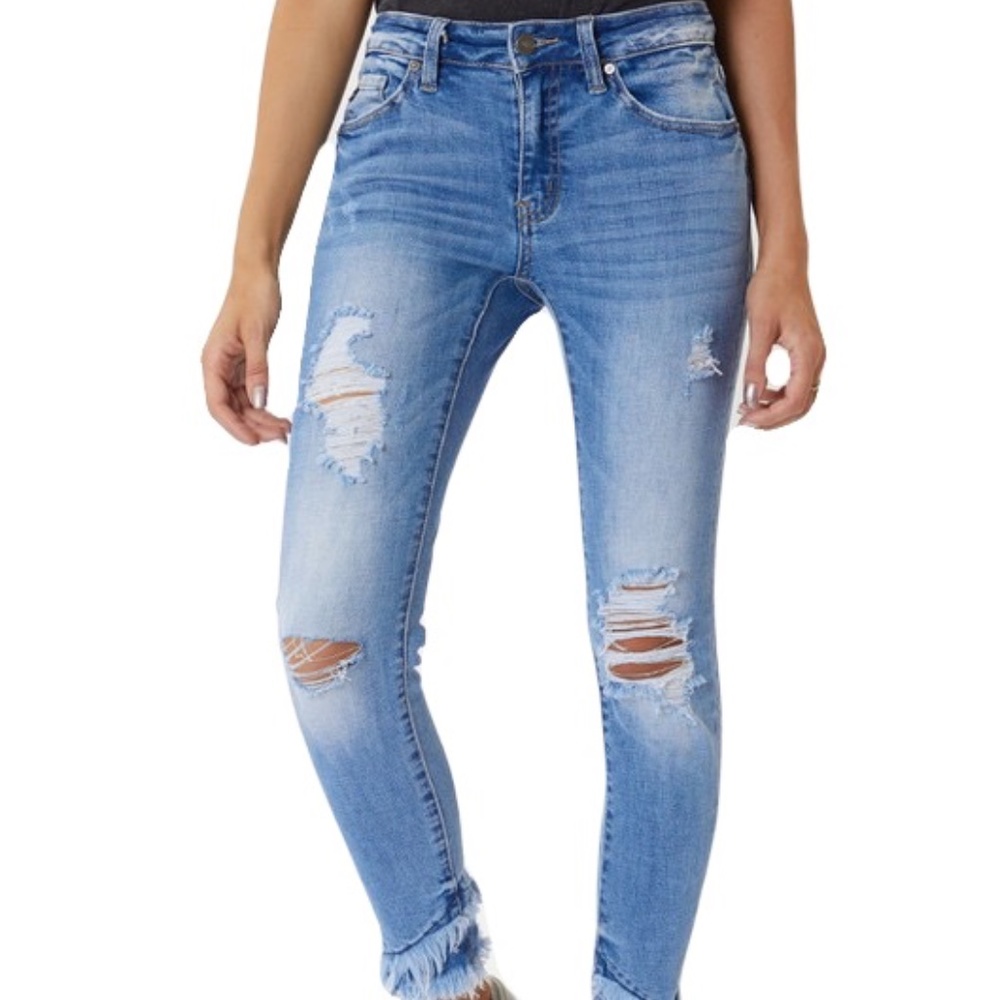 Mid Rise Ankle Skinny Jeans - Picture 2 of 14